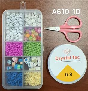 新款阿文10格软陶+软片串珠盒（带剪刀+线盒） - OBL10233731