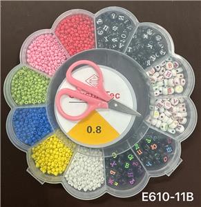 新款俄文13格太阳花串珠盒      （细珠+线盒+剪刀） - OBL10233928