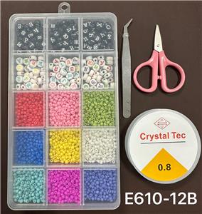 新款俄文15格串珠盒      （细珠+线盒+剪刀+夹子） - OBL10233932