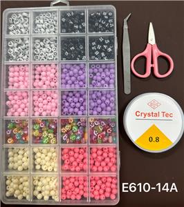 新款俄文28格串珠盒      （带线盒+剪刀+夹子） - OBL10233939