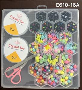 新款俄文26格蜂窝串珠盒      （带线盒2+剪刀+夹子） - OBL10233948