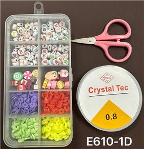 新款俄文10格软陶+软片串珠盒（带剪刀+线盒） - OBL10233961