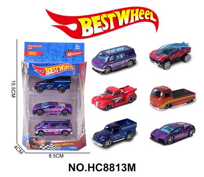 1:64合金车（货车，客车，跑车）3只盒装 - OBL10234269