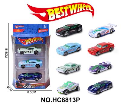 1:64合金车（赛车，跑车）3只盒装 - OBL10234272