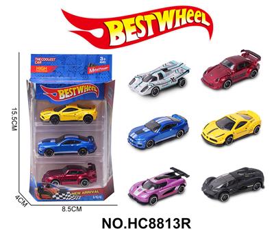 1:64合金车（赛车，跑车）3只盒装 - OBL10234274