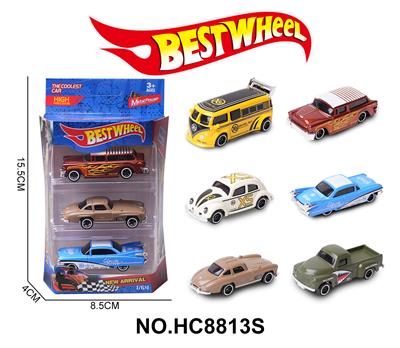 1:64合金车（老爷车，客车）3只盒装 - OBL10234275