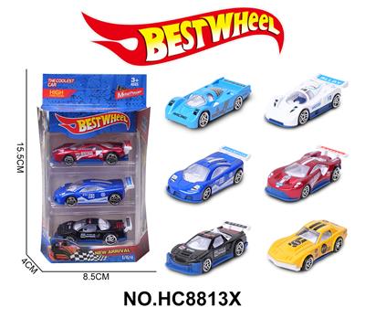 1:64合金车（赛车，跑车）3只盒装 - OBL10234280