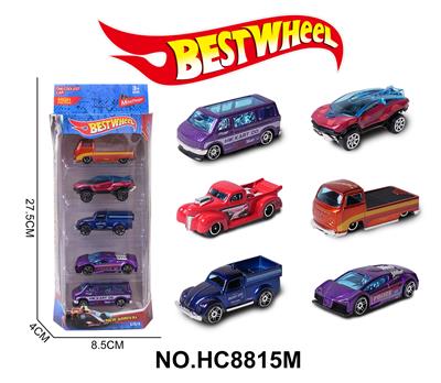 1:64合金车（货车，客车，跑车）5只盒装 - OBL10234286