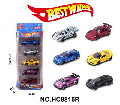 1:64合金车（赛车，跑车）5只盒装 - OBL10234291