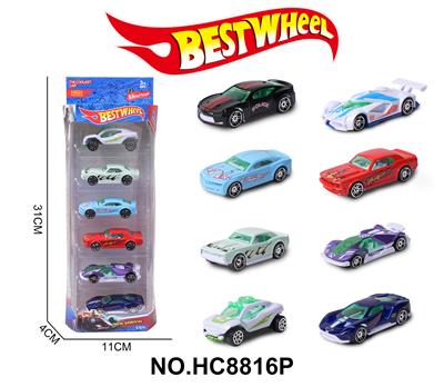 1:64合金车（赛车，跑车）6只盒装 - OBL10234306