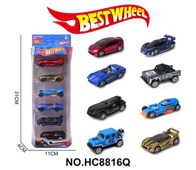 1:64合金车（赛车，跑车，越野车）6只盒装 - OBL10234307