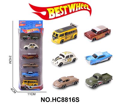 1:64合金车（老爷车，客车）6只盒装 - OBL10234309