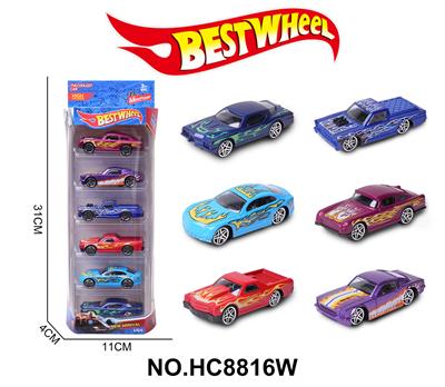 1:64合金车（赛车，跑车）6只盒装 - OBL10234313
