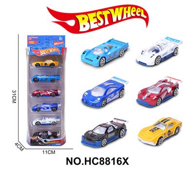 1:64合金车（赛车，跑车）6只盒装 - OBL10234314