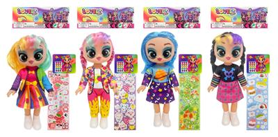 10寸空身Decora Girlz时尚贴纸娃娃+DIY贴纸（带音乐） - OBL10234339