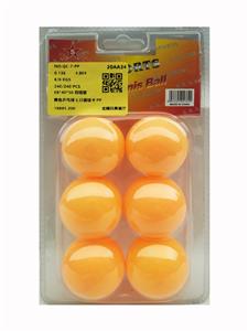 黄色乒乓球6只装吸卡PP - OBL10236658