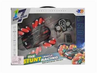 2.4G灯光音乐漂移特技遥控双面车（带手表+纽扣电池 配3.7V锂电.USB线.遥控器2AA不包) - OBL10236890