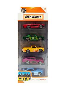 1:64合金滑行赛车5只套装 6款随机混装 - OBL10238020