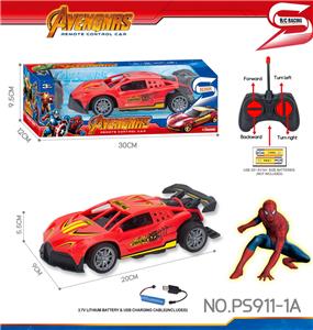 27MHz 1:18四通骨架蜘蛛侠布加迪遥控车（包电） - OBL10238574