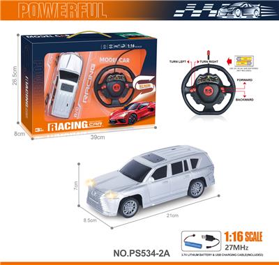 27MHz 1:16 四通带前车灯雷克萨斯喷漆仿真遥控车（包电） - OBL10238616