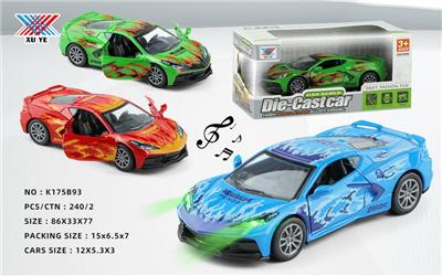 1:32 合金车 灯光音乐回力 克尔维特（1只装） - OBL10239220