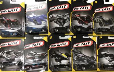 1:64 10款混装合金蝙蝠侠小跑车（滑行） - OBL10239555