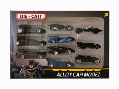 1:64 10款混装合金蝙蝠侠小跑车（滑行） - OBL10239556