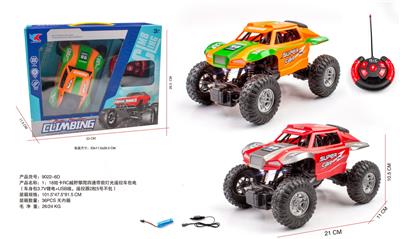 1：18短卡RC越野攀爬四通带前灯光遥控车包电（车身包3.7V锂电+USB线，遥控器2粒5号不包） - OBL10240624