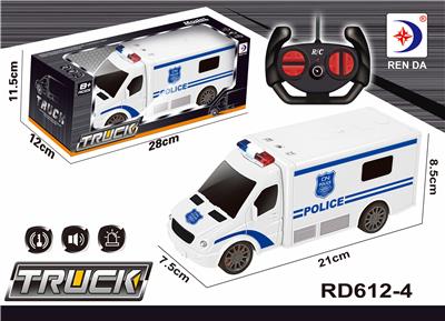 遥控警车 闪灯 声音前进 后退 左转 右转 停止, - OBL10240901