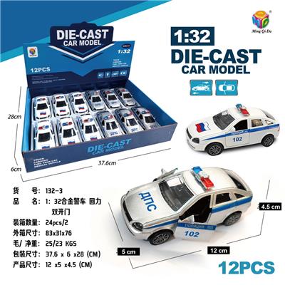 1:32仿真拉达尼瓦开二门回力合金警车 - OBL10242003
