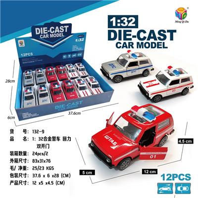 1:32仿真拉达尼瓦开二门回力合金警车 - OBL10242015