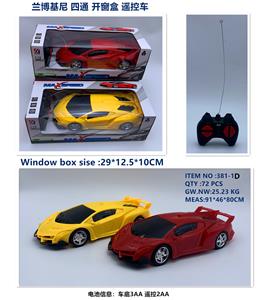 1：18 
3D灯 兰博基尼 四通遥控车
不包电 （车底3AA-遥控器2AA） - OBL10245065