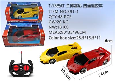 1：18
兰博基尼 四通遥控车
不包电 （车底3AA-遥控器2AA） - OBL10245083