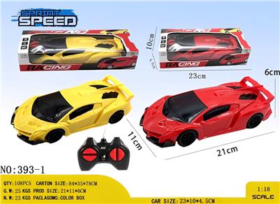 1：18 
无灯 兰博基尼 四通 遥控车
不包电 （车底3AA-遥控器2AA） - OBL10245087