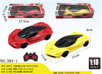 1：18 
无灯 法拉利 四通 遥控车
不包电 （车底3AA-遥控器2AA） - OBL10245088