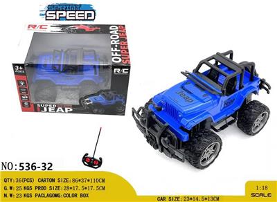 1：18 
吉普 越野 敞篷四通遥控车 牧马人
带车头灯 四通遥控器
不包电（车底4AA-遥控器2AA） - OBL10245097