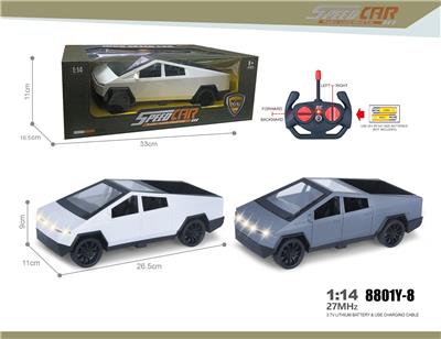 1:14
特斯拉仿真车跑车
带车头灯 四通遥控
（车底3AA 遥控器2AA-不包） - OBL10245148