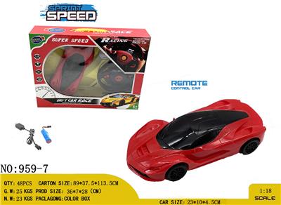 1:18 
法拉利 四通 遥控车  
包电（车底3.7V锂电池+USB数据线全包 遥控器2AA-不包） - OBL10245174