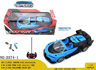 1:18
 敞篷 布加迪 四通遥控跑车
车头灯光  
包电（车底3.7V锂电池+USB数据线 全包 遥控器2AA-不包） - OBL10245185