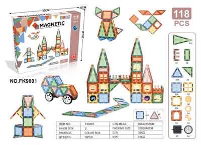 彩窗百变磁力片积木（118pcs） - OBL10245404