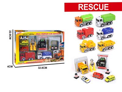 加油站+2只回力工程+3只滑行车 - OBL10251885