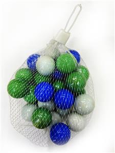 2.5CM 20粒 混奶油玻璃珠 - OBL10252628