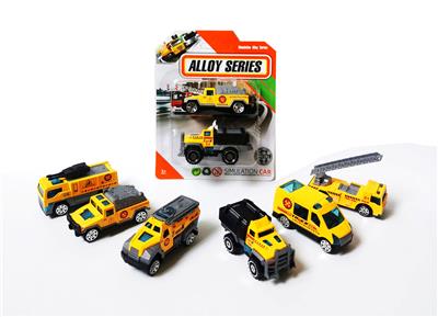 合金车1:64  工程滑行车 2只装
3款混装 - OBL10252728