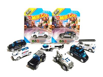 合金车1:64 城市特警滑行配飞机
 7款混装 - OBL10252738