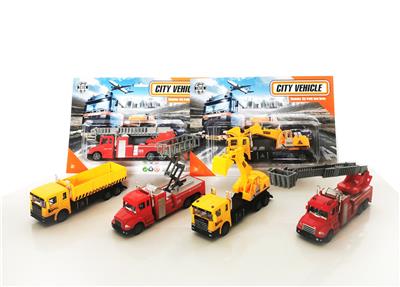 1:36合金车  回力工程/消防车多款混装 - OBL10252772