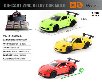 英文1:36压铸锌合金保时捷911车模12只/展示盒 - OBL10253021