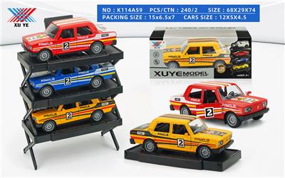 1:36 合金车模 拉达赛车 开门回力（1只装） - OBL10253040