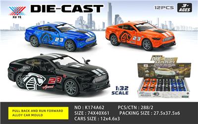 1:32 合金车 谢尔比 回力开门（12只装） - OBL10253056