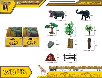 12件4寸野生动物，2款 - OBL10256211