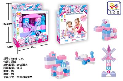 粉红公主拼装积木（29PCS） - OBL10256462